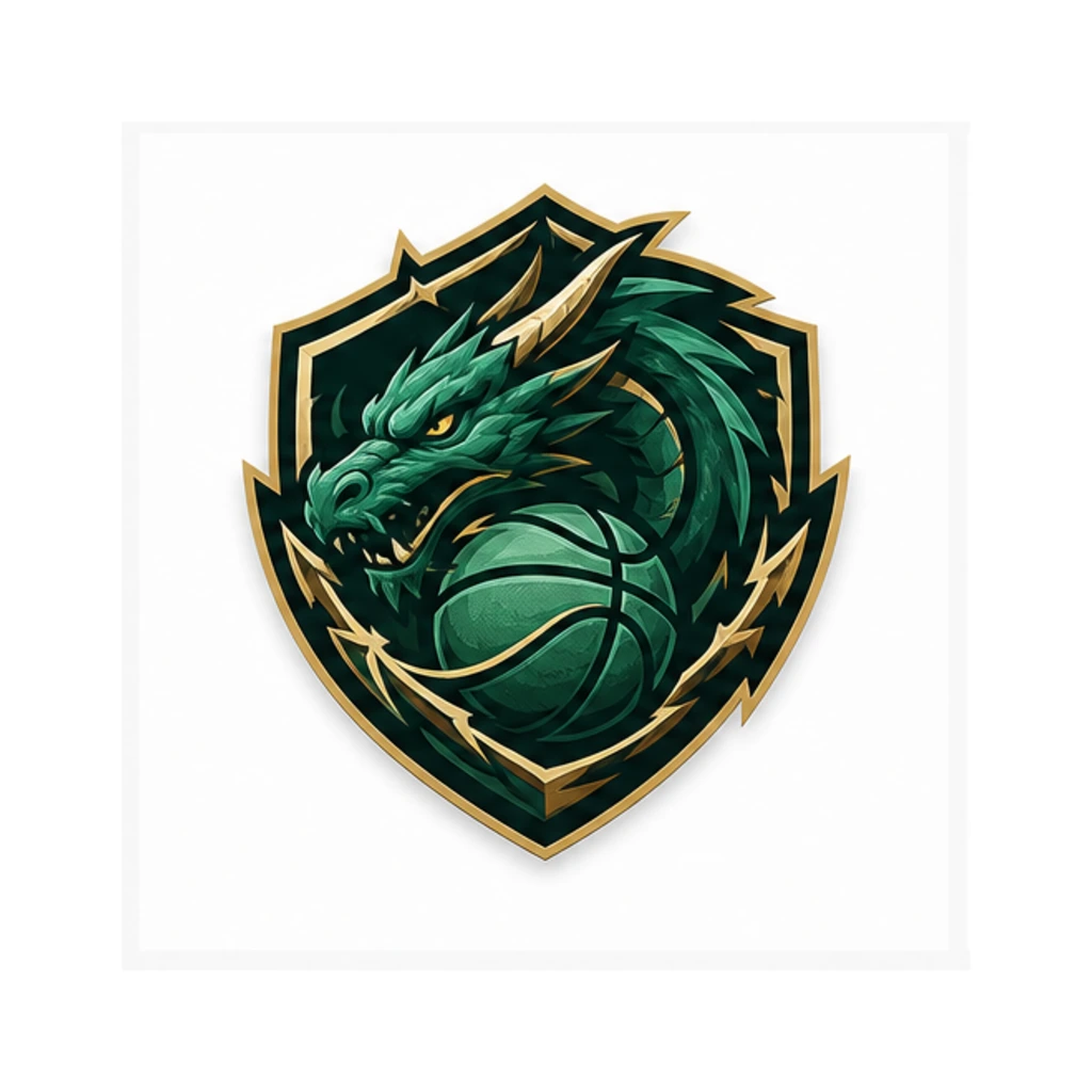 Logo Bóng Rổ Đẹp In Trên Áo Hình Rồng