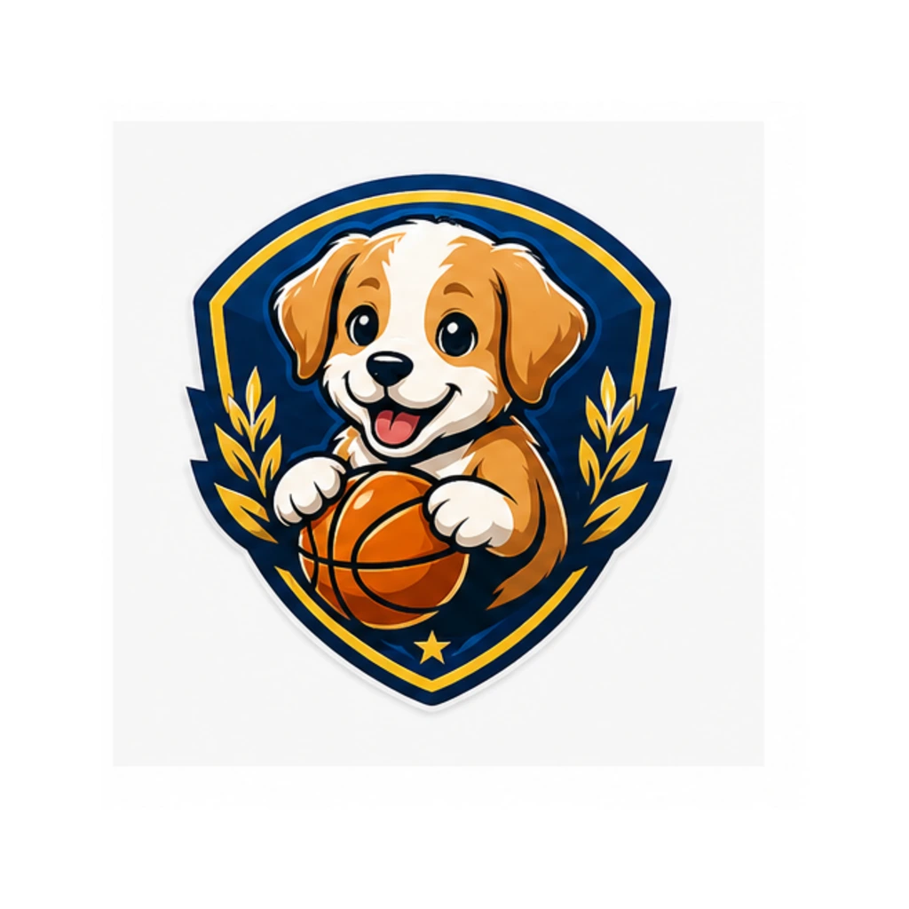 Logo Bóng Rổ Lớp Cute Hình Cún