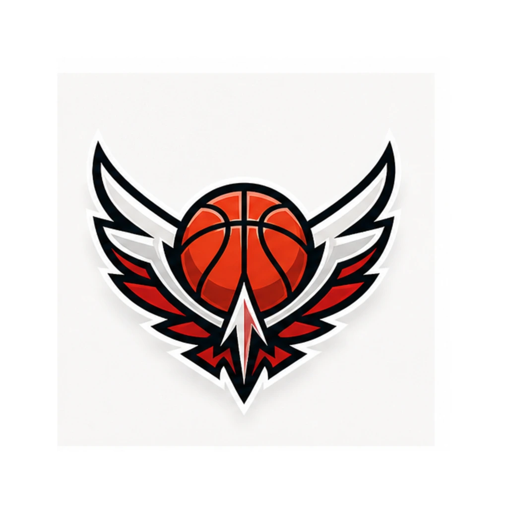 Logo Bóng Rổ Đôi Cánh Độc Đáo